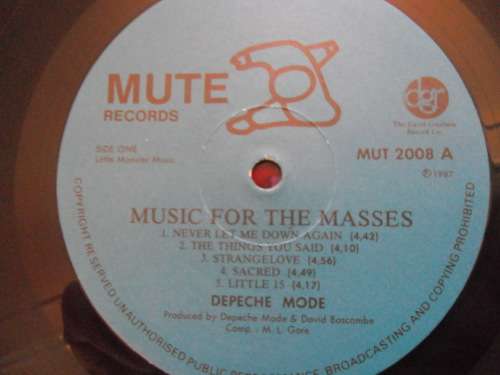 RARE!!! DEPECHE MODE - MUSIC FOR THE MASSES VINYL, LP, RECORD